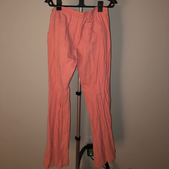 Salmon Linen Beach Pants - Picture 5 of 8